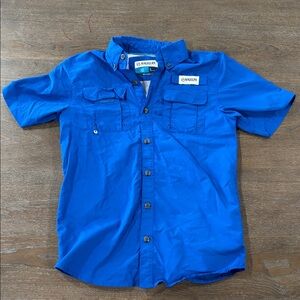 Magellan Outdoors Relaxed Fit Blue Shirt